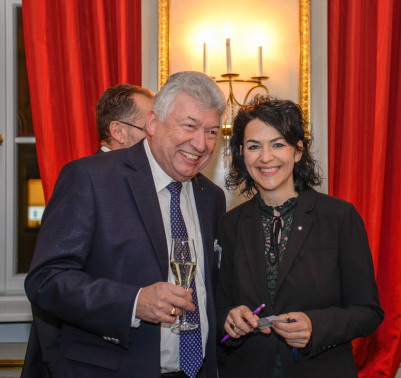 Martin Waniek mit Frau Belinda Fritsche, Leiterin der Geschäftsstelle des Peutinger-Collegiums e.V.